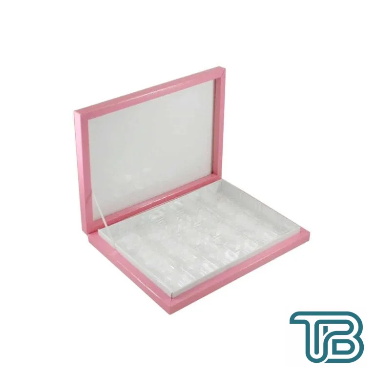 Karton Çikolata Kutusu 24 lü Separatörlü 23.4X31.5 CM Pembe - Eminönü ToptanS | Ticaretin Kalbinden