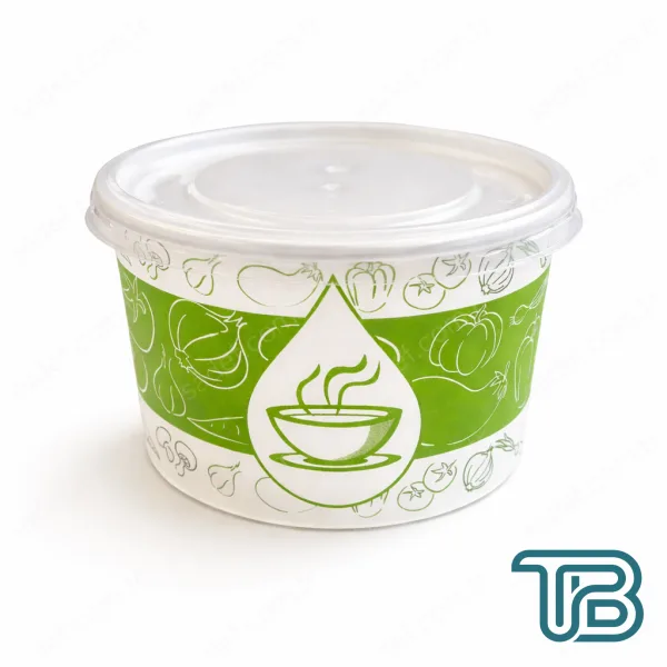 DAMLA 16 OZ BASKILI KARTON ÇORBA KASE + KAPAK 11 GR 500 ADET