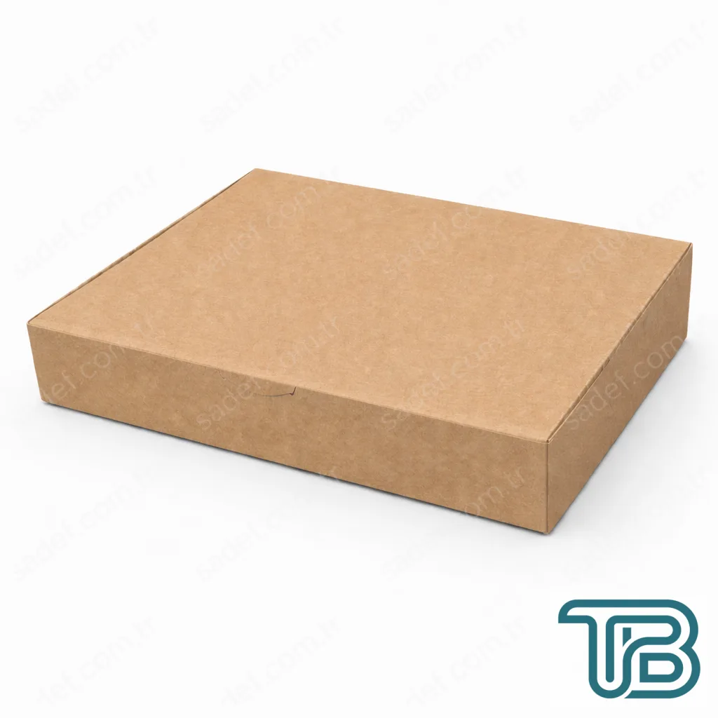 KRAFT ( BASKISIZ ) BAKLAVA KUTUSU 1 KG ( 26X18X4 CM ) 100 AD
