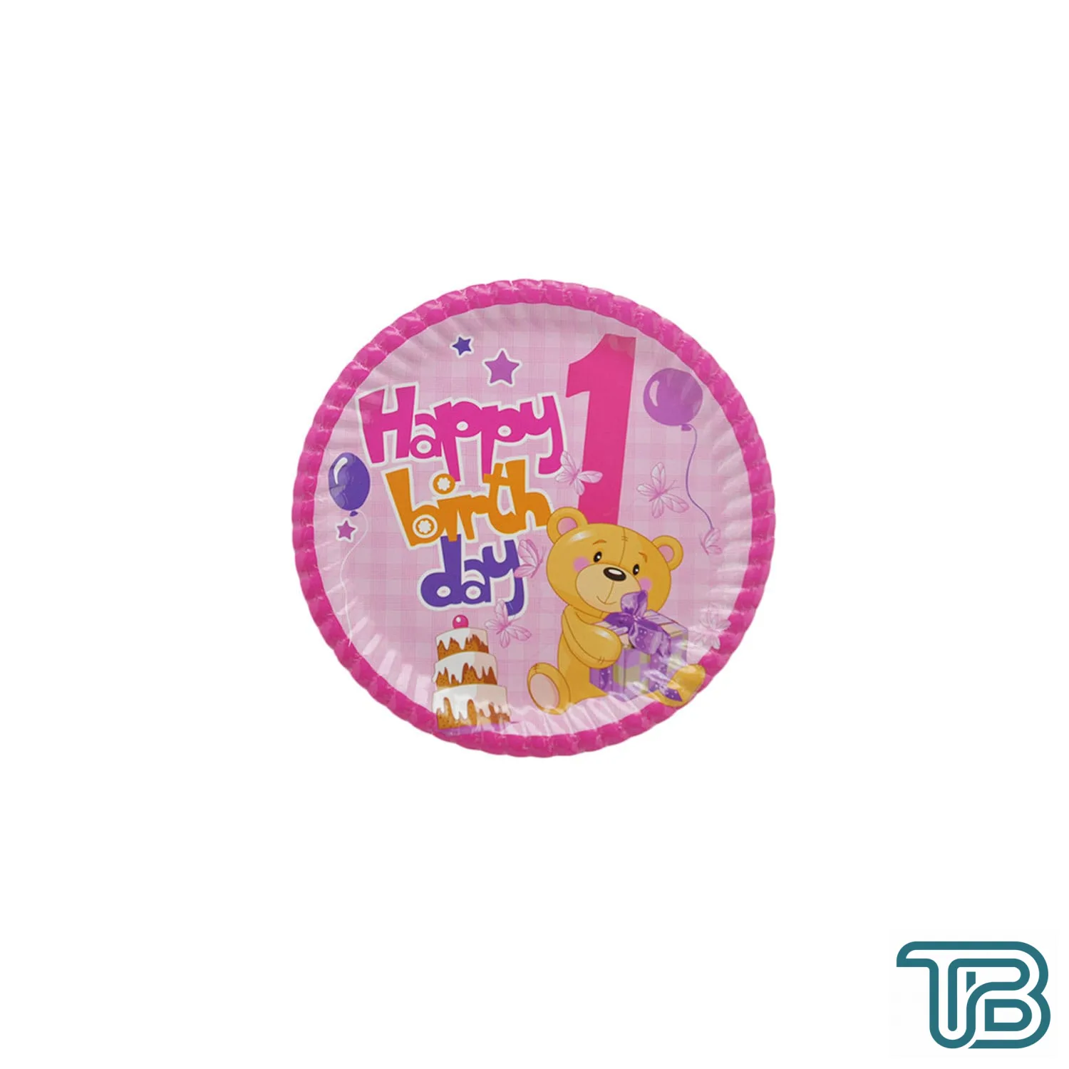 Tabak Karton 1 Yaş Happy Birthday Ayıcıklı 23 Cm (8 Adet) Pembe - Eminönü ToptanS | Ticaretin Kalbinden