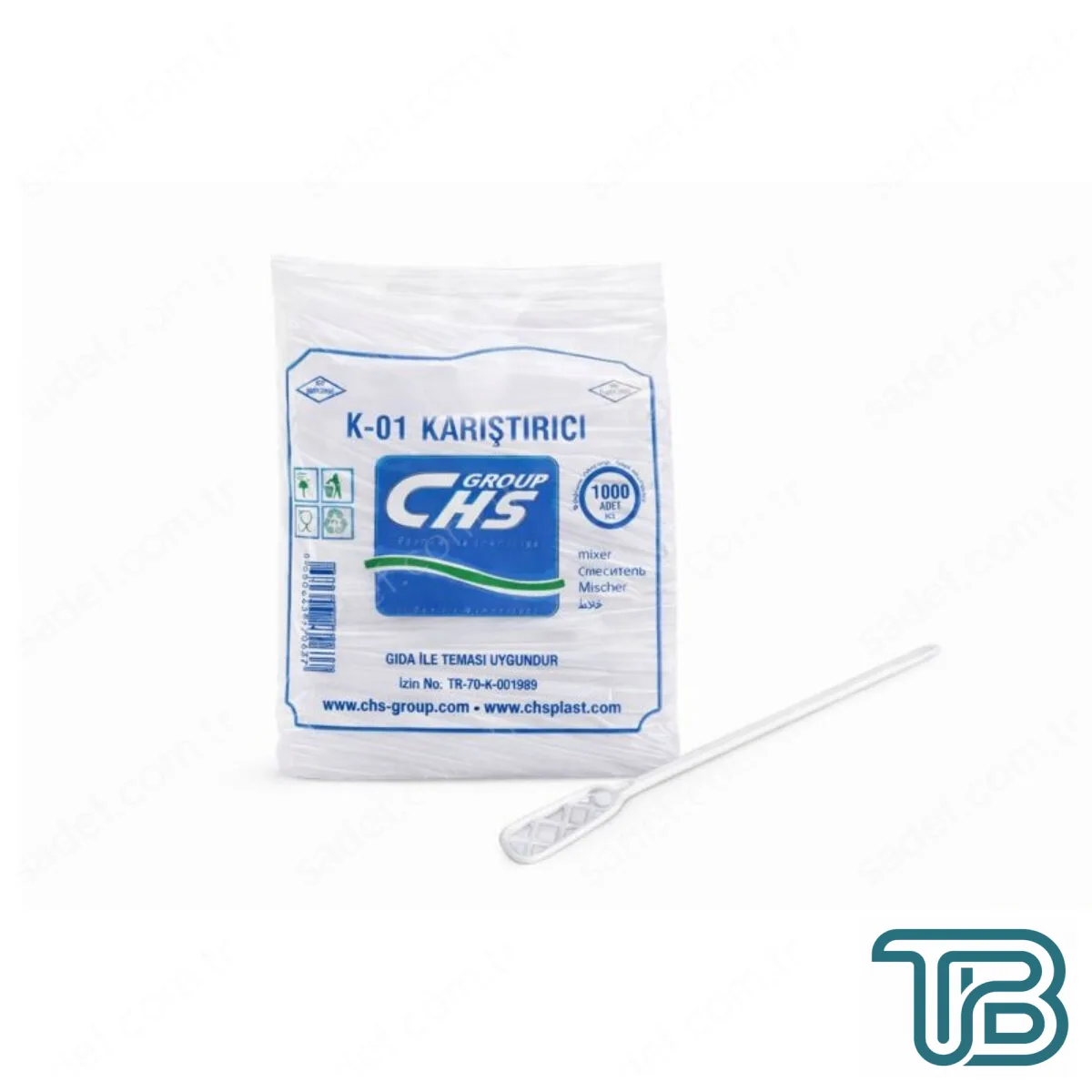 CHS PLASTİK KARIŞTIRICI 0,37 GR 500 AD ŞEFFAF X 60 PAKET
