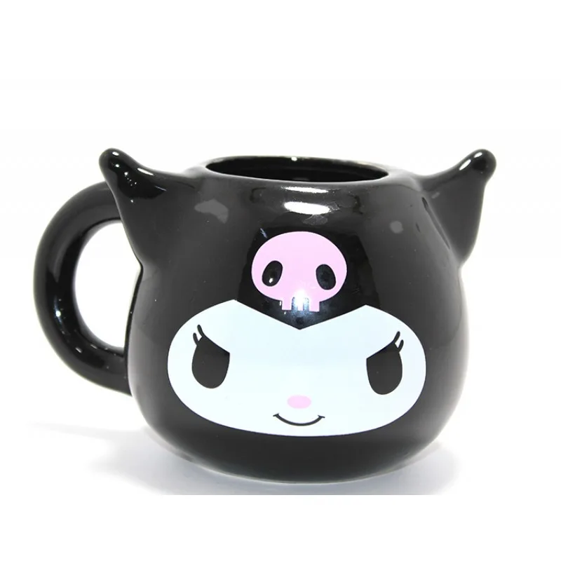Siyah Renkli 3D Kuromi Porselen Kupa Bardak - İkonik Sanrio Tasarımı
