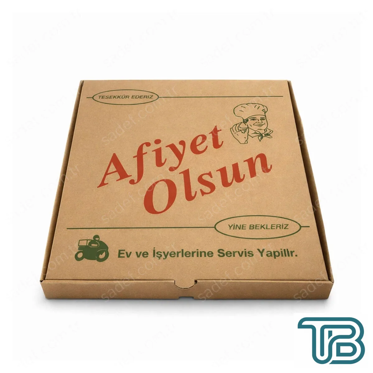 KRAFT OLUKLU 30X30X3,5 CM PİZZA KUTUSU 100 ADET