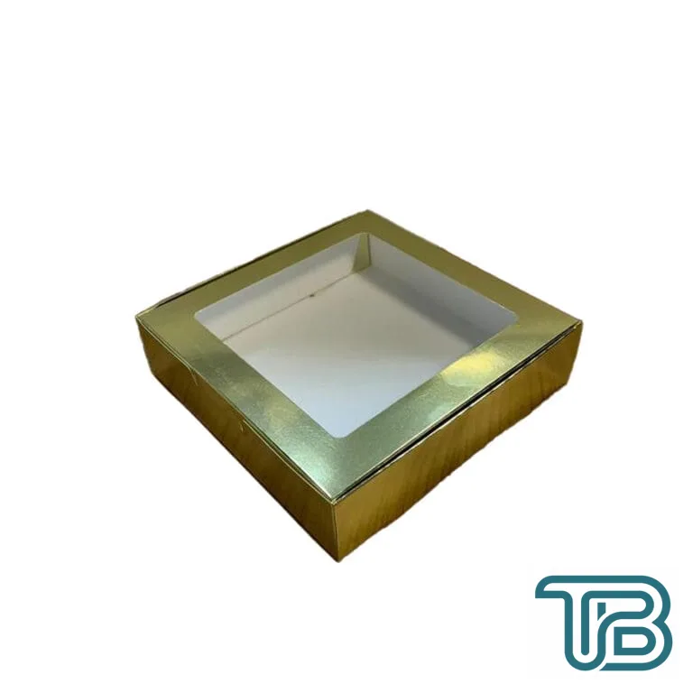 Karton Kutu Pencereli Havlu Kutusu 20X20X5 (10 Adet) Gold - Eminönü ToptanS | Ticaretin Kalbinden