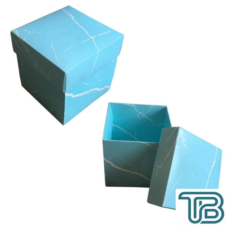 Komple Karton Kutu Mermer Desenli 10X10X10 (10 Adet ) Mavi - Eminönü ToptanS | Ticaretin Kalbinden