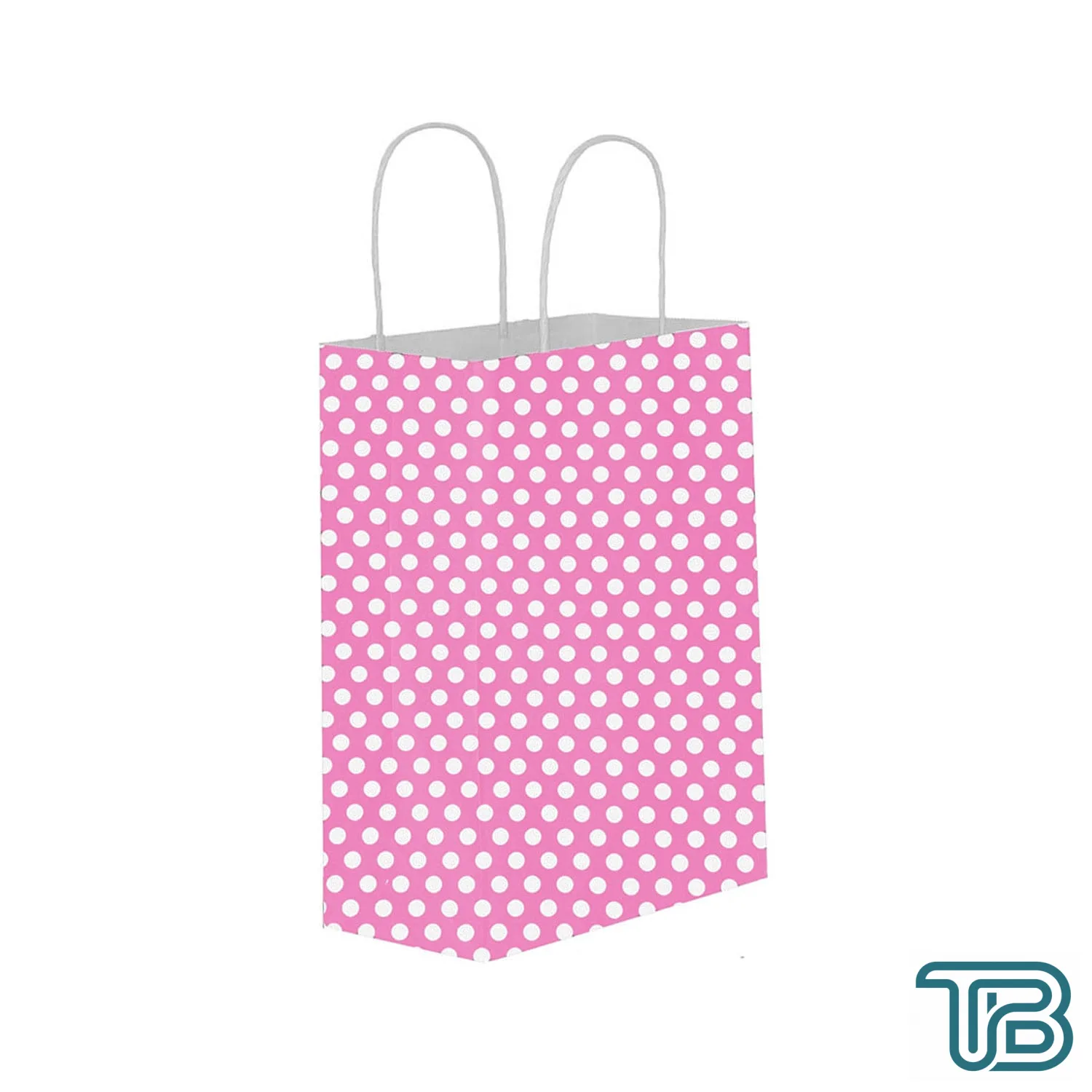 Kağıt Hediye Çantası Puantiyeli Büyük Boy 25X31 CM (25 Adet) Puantiyeli Pembe - Eminönü ToptanS | Ticaretin Kalbinden