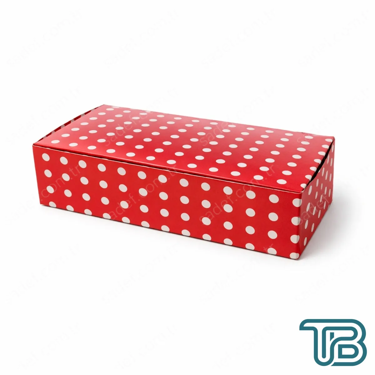 PUANTİYELİ FOLYOLU KURU PASTA KUTUSU 1 KG ( 21X20X6 CM ) 100 AD