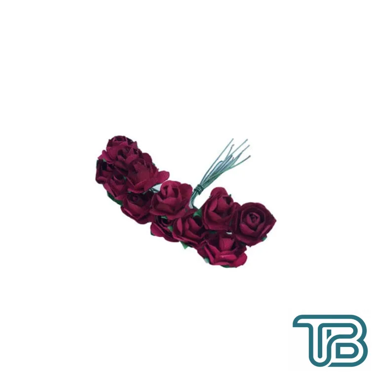 Kağıt Gül Küçük (144 Adet) Bordo - Eminönü ToptanS | Ticaretin Kalbinden
