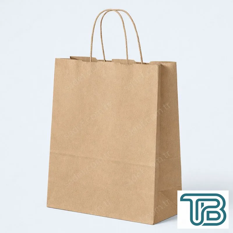 BÜKÜM SAPLI KRAFT KAĞIT ÇANTA 32X32X20 CM 250 ADET