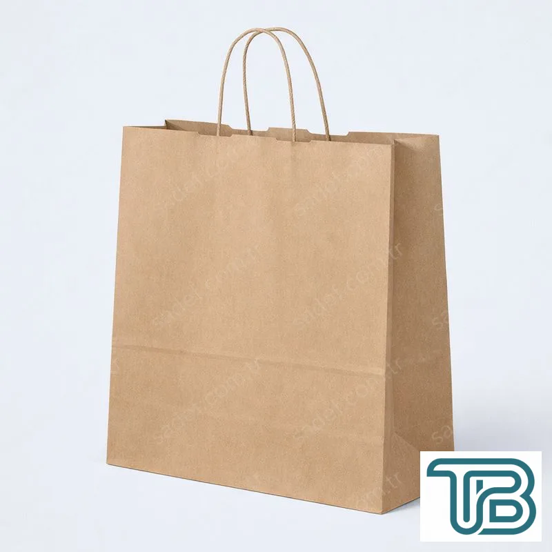 BÜKÜM SAPLI KRAFT KAĞIT ÇANTA 38X41X25 CM 150 ADET