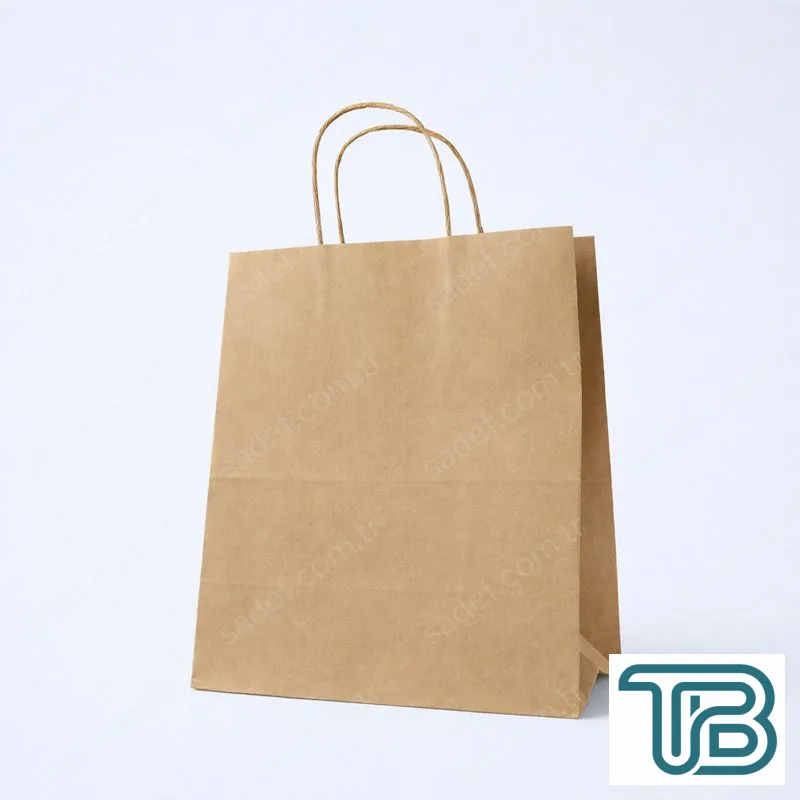 BÜKÜM SAPLI KRAFT KAĞIT ÇANTA 25X28X14 CM 300 ADET