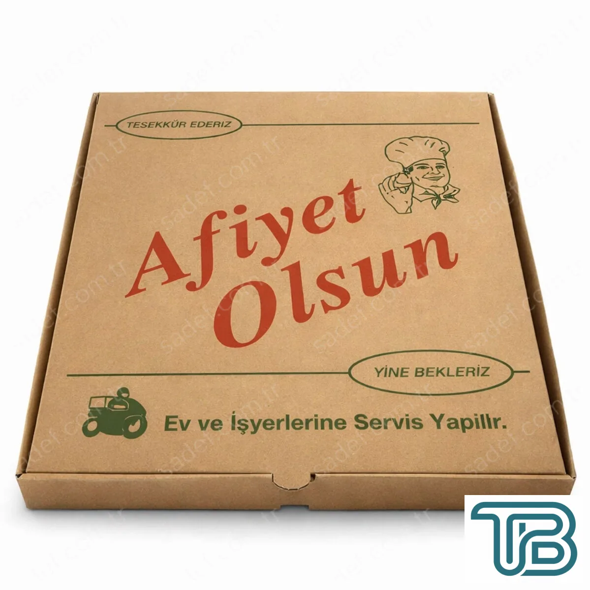 KRAFT OLUKLU 41X41X4 CM PİZZA KUTUSU 50 ADET