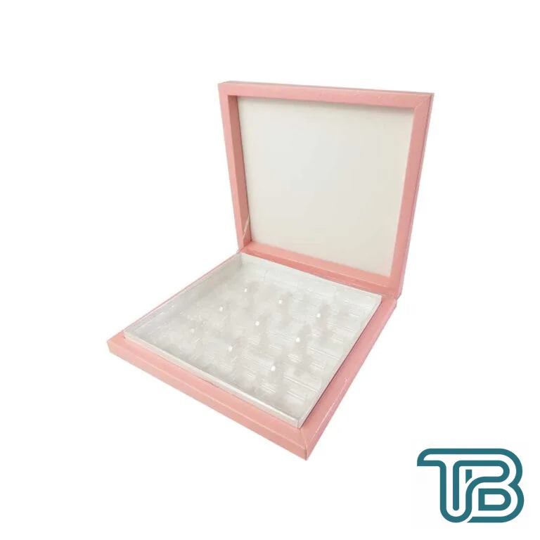 Karton Çikolata Kutusu 16'lı Separatörlü 23.5 X 22.5 CM Pembe - Eminönü ToptanS | Ticaretin Kalbinden