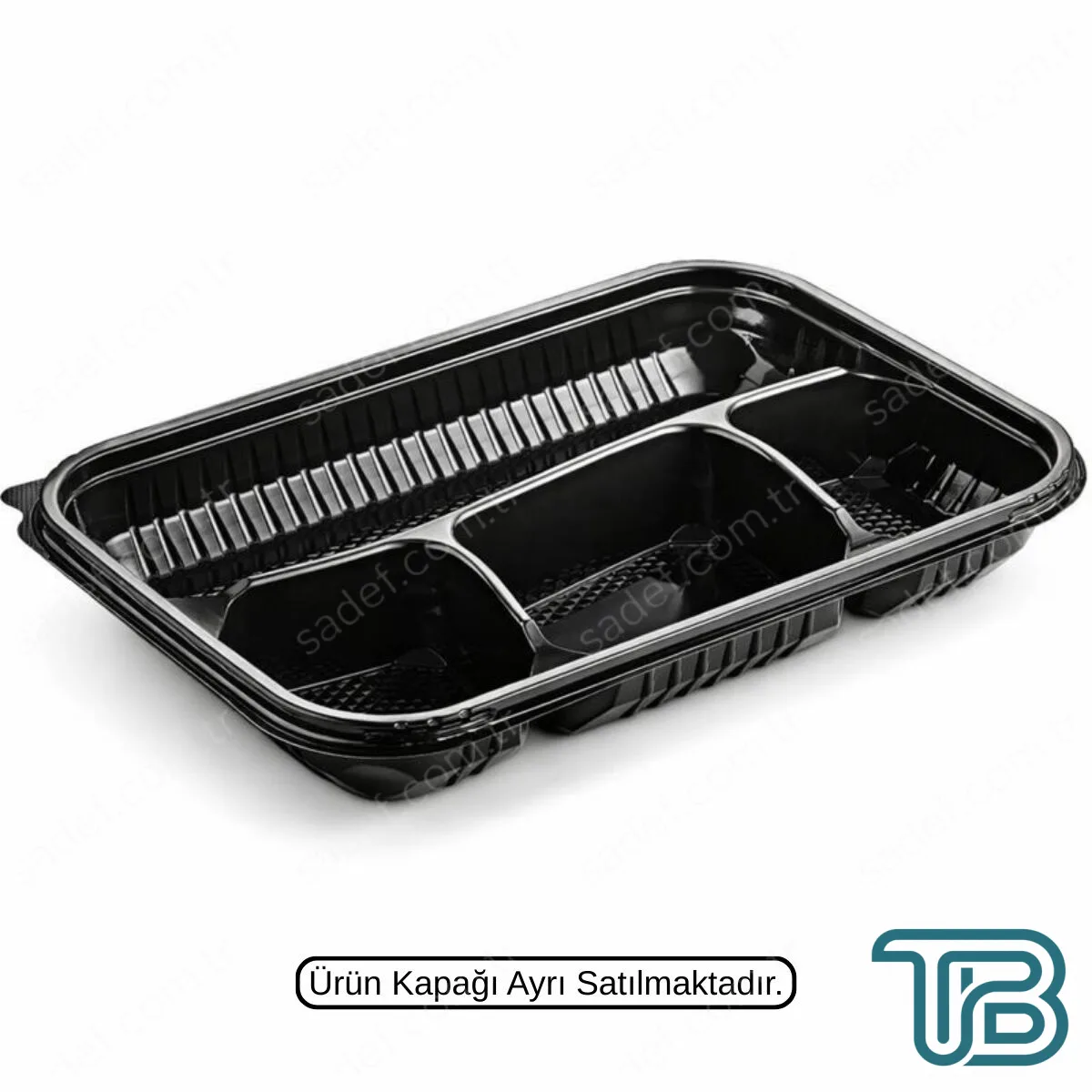 ELTRON 4 BÖLMELİ KEBAP KAP SİYAH GÖVDE 30 GR 100 ADET