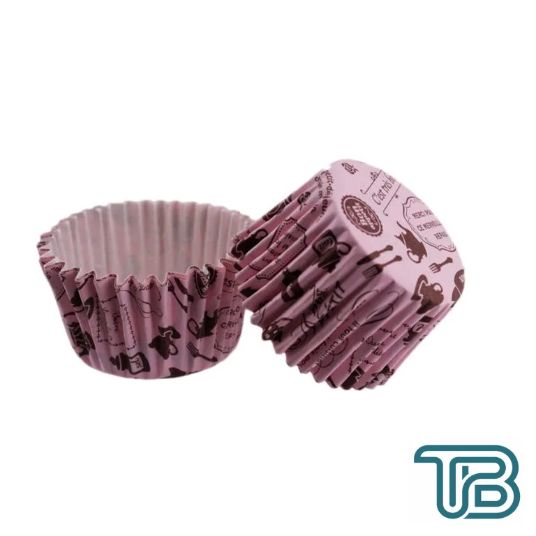 Cupcake Kalıbı Pet Kapsül Kek Kalıbı 48X34 MM (100 Adet) Mutfak Desenli - Eminönü ToptanS | Ticaretin Kalbinden