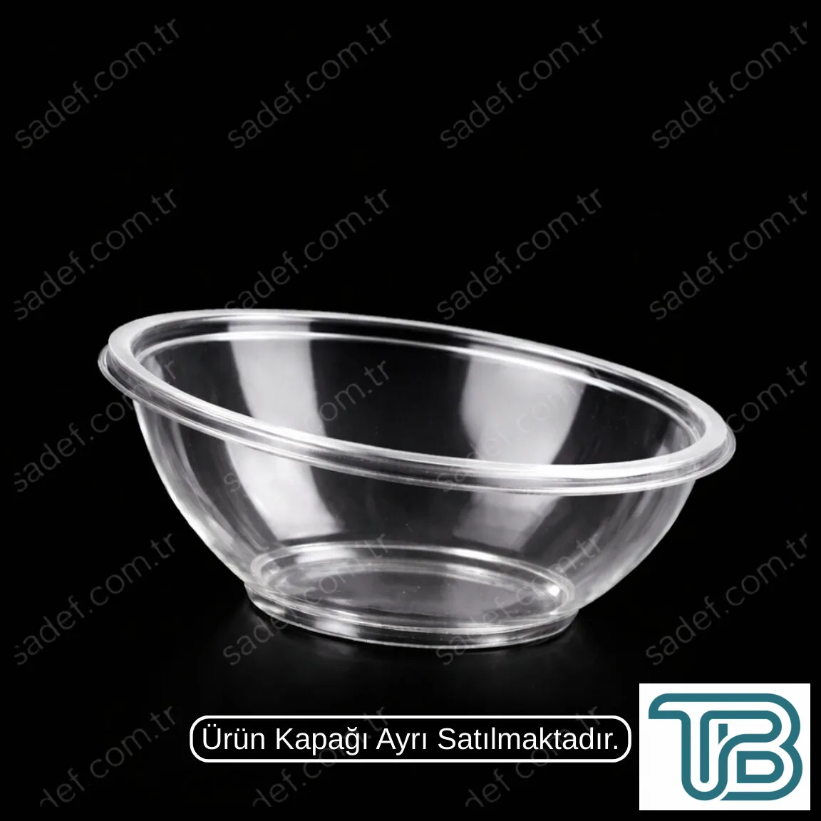 1000 CC. EĞİK SALATA KABI ŞEFFAF 24 GR LARPLAST 400 ADET