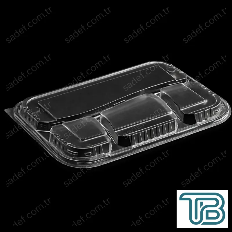 ELTRON 4 BÖLMELİ KEBAP KAP ŞEFFAF KAPAK 25 GR 100 ADET