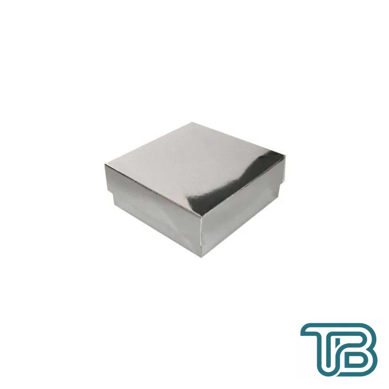 Komple Karton Kutu Düz Renk 6X6X2.5 CM (25 Adet) Gümüş - Eminönü ToptanS | Ticaretin Kalbinden