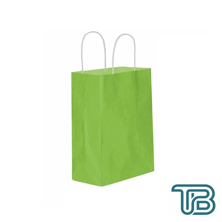 Kağıt Hediye Çantası Küçük Boy Düz Renk 18X24 Cm (25 Adet) Fıstık Yeşili - Eminönü ToptanS | Ticaretin Kalbinden