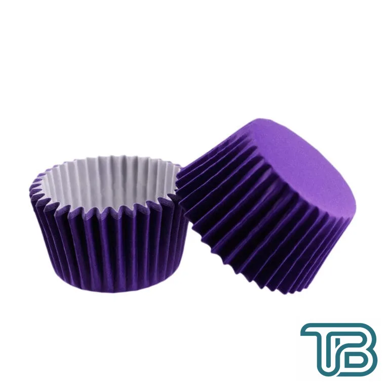 Cupcake Kalıbı Pet Kapsül Kek Kalıbı 48X34 MM (100 Adet) Mor - Eminönü ToptanS | Ticaretin Kalbinden