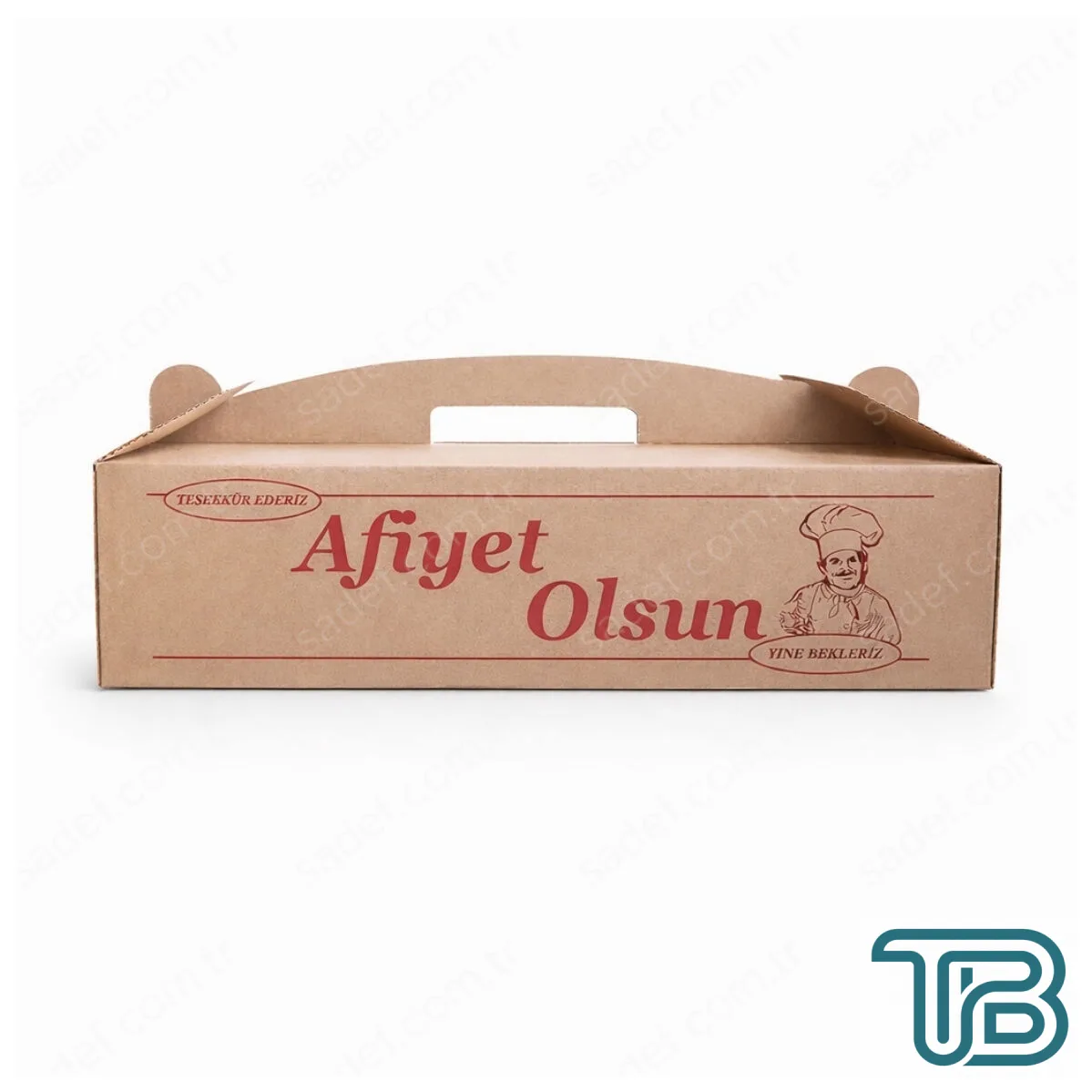 KRAFT OLUKLU 40X12X10 CM KÜÇÜK BOY LAHMACUN KUTUSU 100 ADET