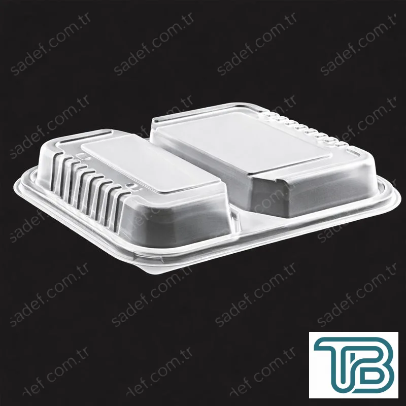 KAPAK İKİ BÖLMELİ MICROWAVE 18 GR ŞEFFAF ELTRON 300 ADET