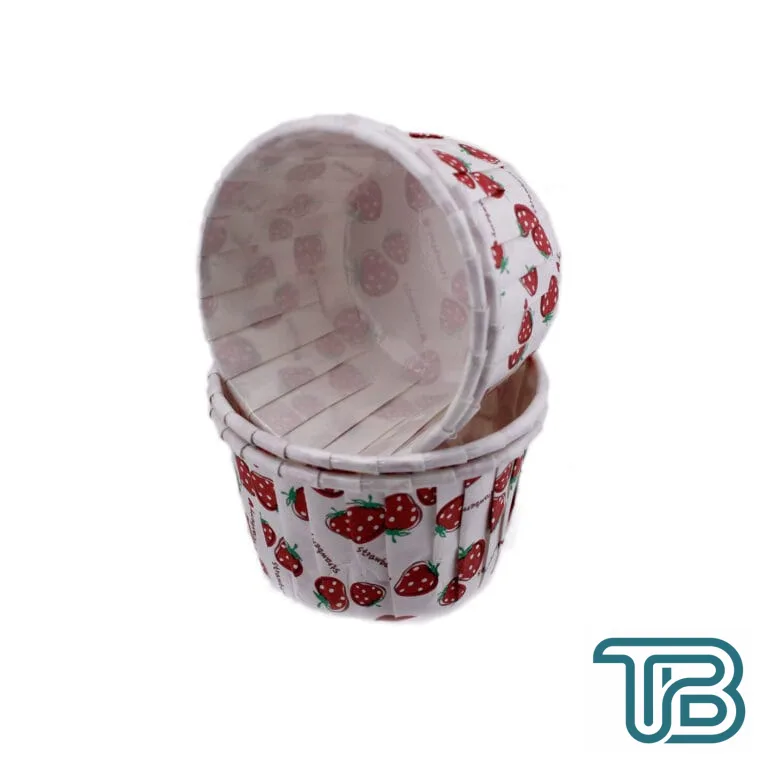 Cupcake Kalıbı Büyük Boy 62*40MM DESENLİ (50 Adet ) Çilek Desenli - Eminönü ToptanS | Ticaretin Kalbinden