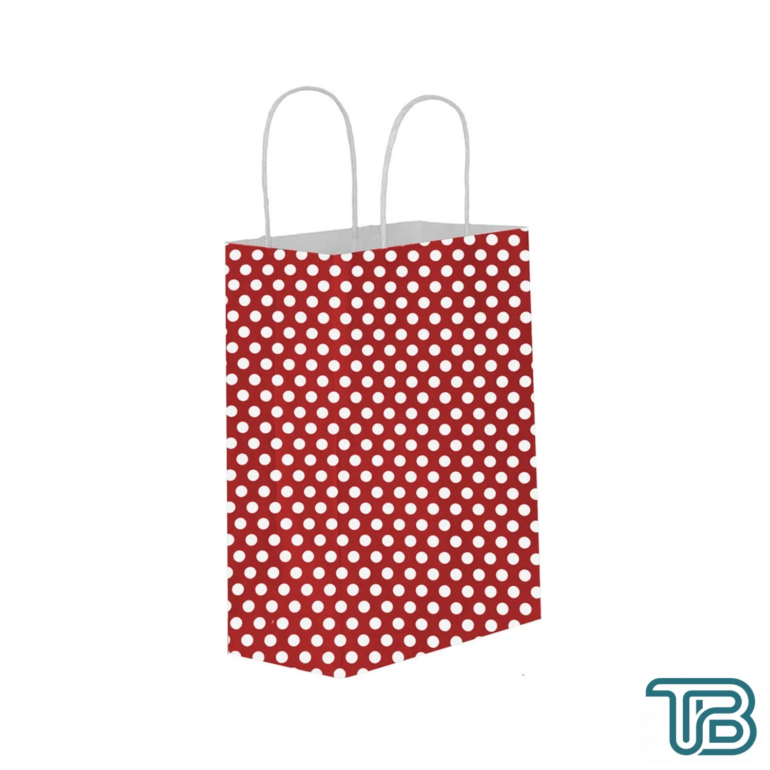 Kağıt Hediye Çantası Puantiyeli Büyük Boy 25X31 CM (25 Adet) Puantiyeli Kırmızı - Eminönü ToptanS | Ticaretin Kalbinden