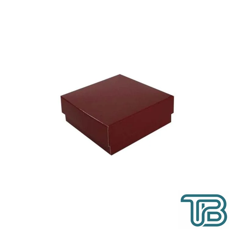 Komple Karton Kutu Düz Renk 9X9X3 CM (25 Adet) Bordo - Eminönü ToptanS | Ticaretin Kalbinden