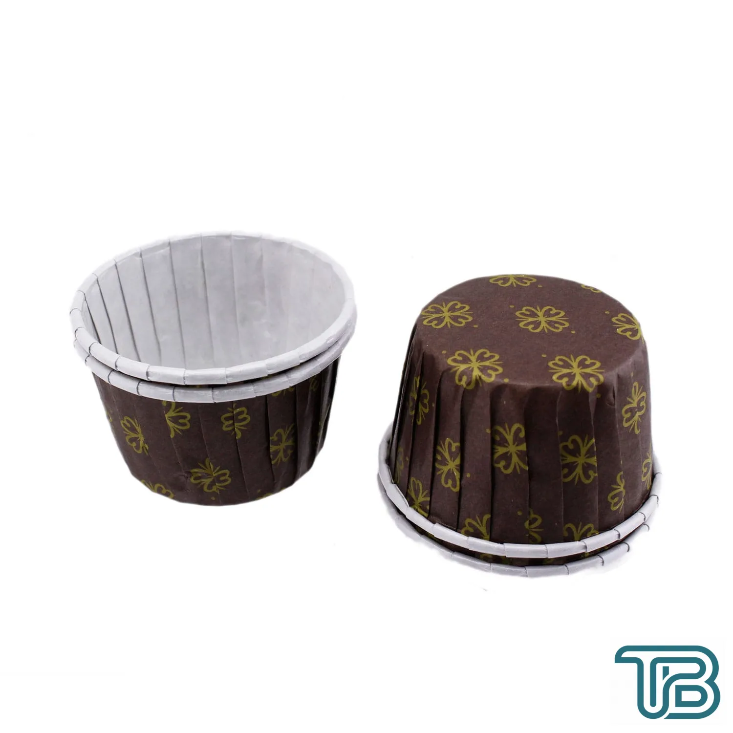 Cupcake Kalıbı Orta Boy 50*39 Mm DESENLİ (50 Adet) Fume Yaprak Desenli - Eminönü ToptanS | Ticaretin Kalbinden