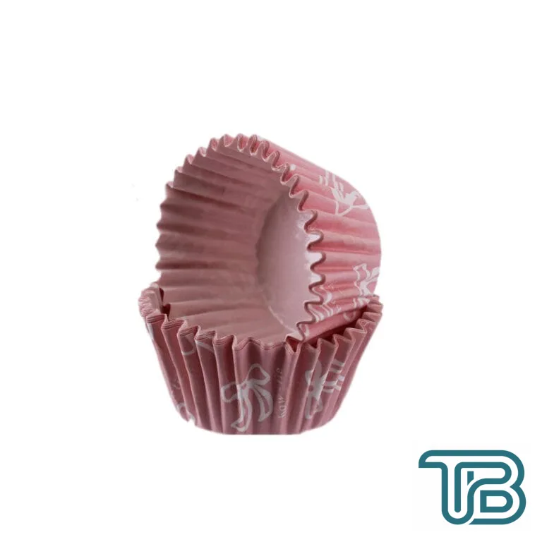 Cupcake Kalıbı Pet Kapsül Kek Kalıbı48X34 MM (100 Adet) Fiyonklu Pembe - Eminönü ToptanS | Ticaretin Kalbinden