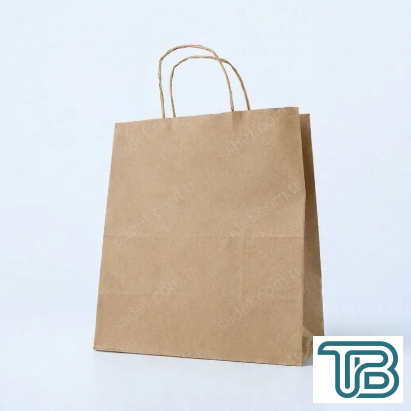 BÜKÜM SAPLI KRAFT KAĞIT ÇANTA 28X28X16 CM 300 ADET
