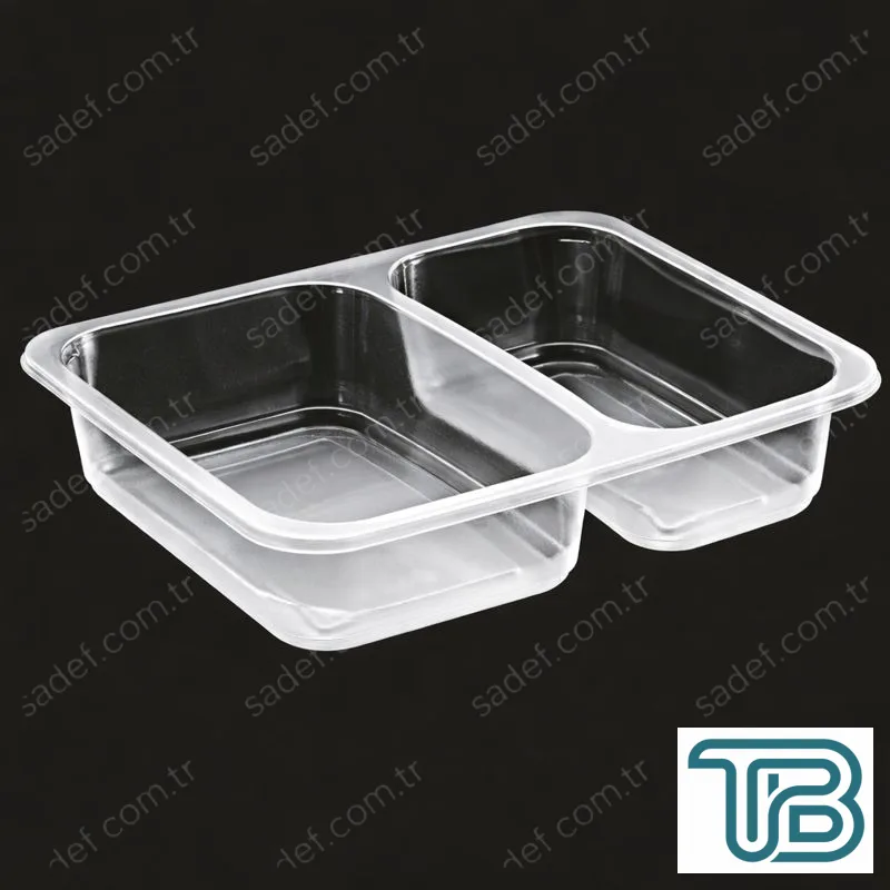 EL-477 İKİ BÖLMELİ VAKUM KABI 227X178 MM 20 GR ŞEFFAF ELTRON 400 ADET