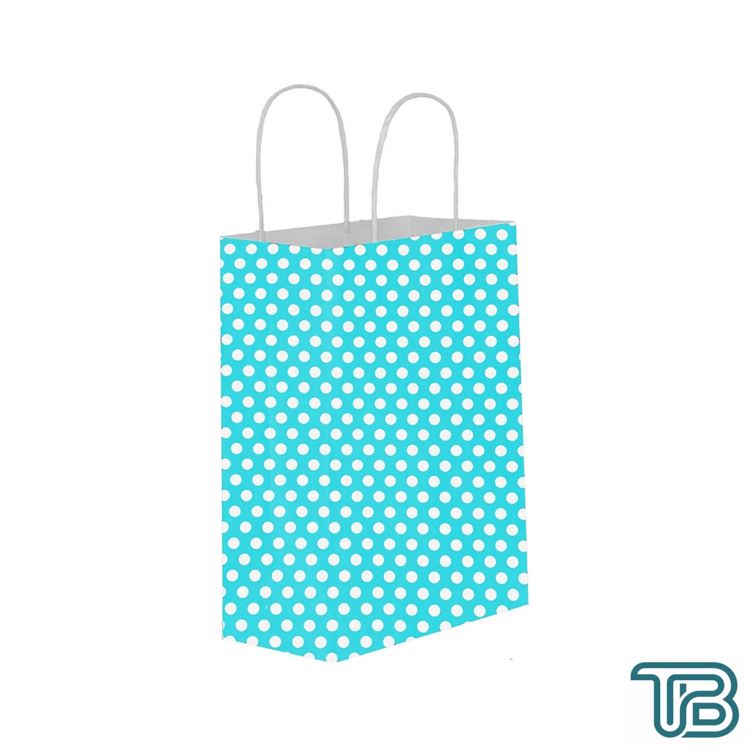 Kağıt Hediye Çantası Puantiyeli Büyük Boy 25X31 CM (25 Adet) Puantiyeli Mavi - Eminönü ToptanS | Ticaretin Kalbinden