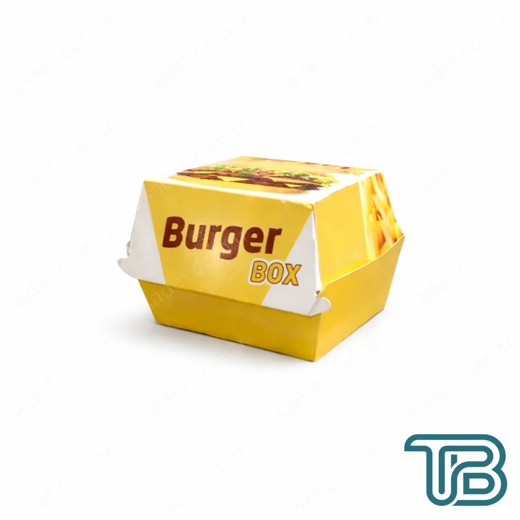 BASKILI HAMBURGER KUTUSU 9X9X7 ( KÜÇÜK BOY ) 100 ADET