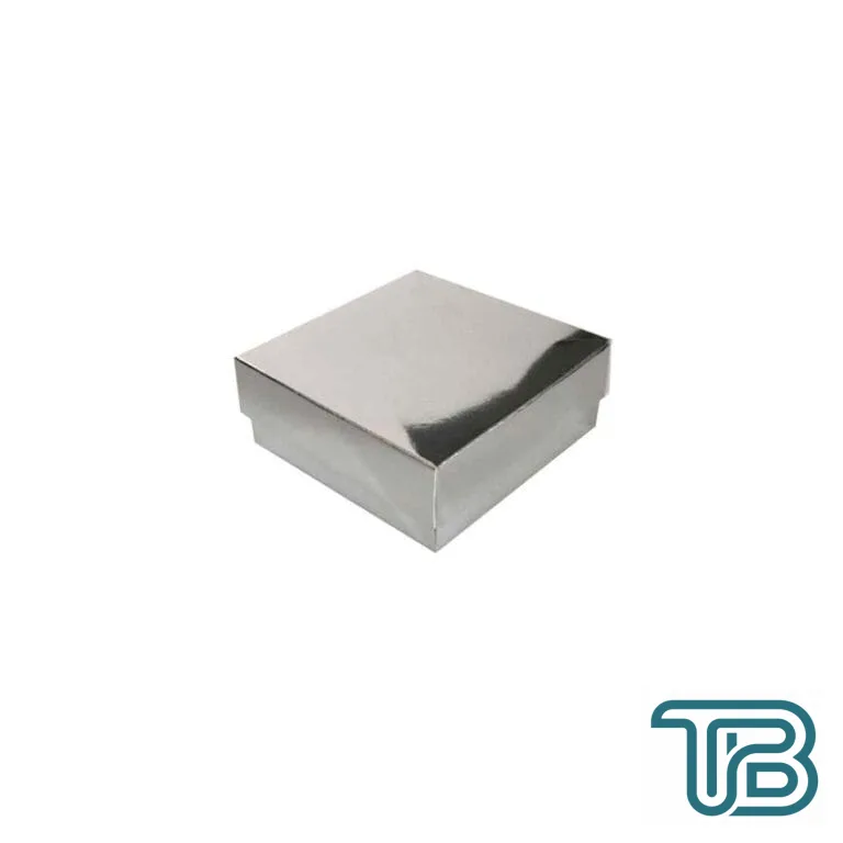 Komple Karton Kutu Düz Renk 7X7X2.2 CM (25 Adet) Gümüş - Eminönü ToptanS | Ticaretin Kalbinden