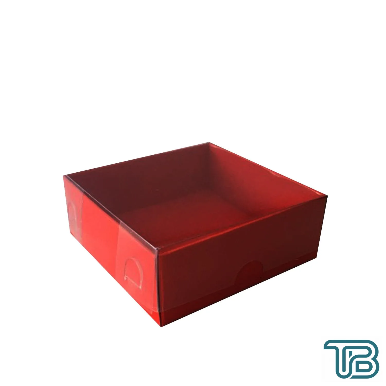 Asetat Kapaklı Karton Kutu 12X12X3 (50 Adet) Kırmızı - Eminönü ToptanS | Ticaretin Kalbinden