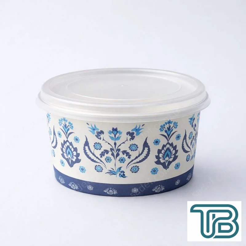 CEK - METROSAN 14 OZ BASKILI KARTON ÇORBA KASE + KAPAK 500 ADET