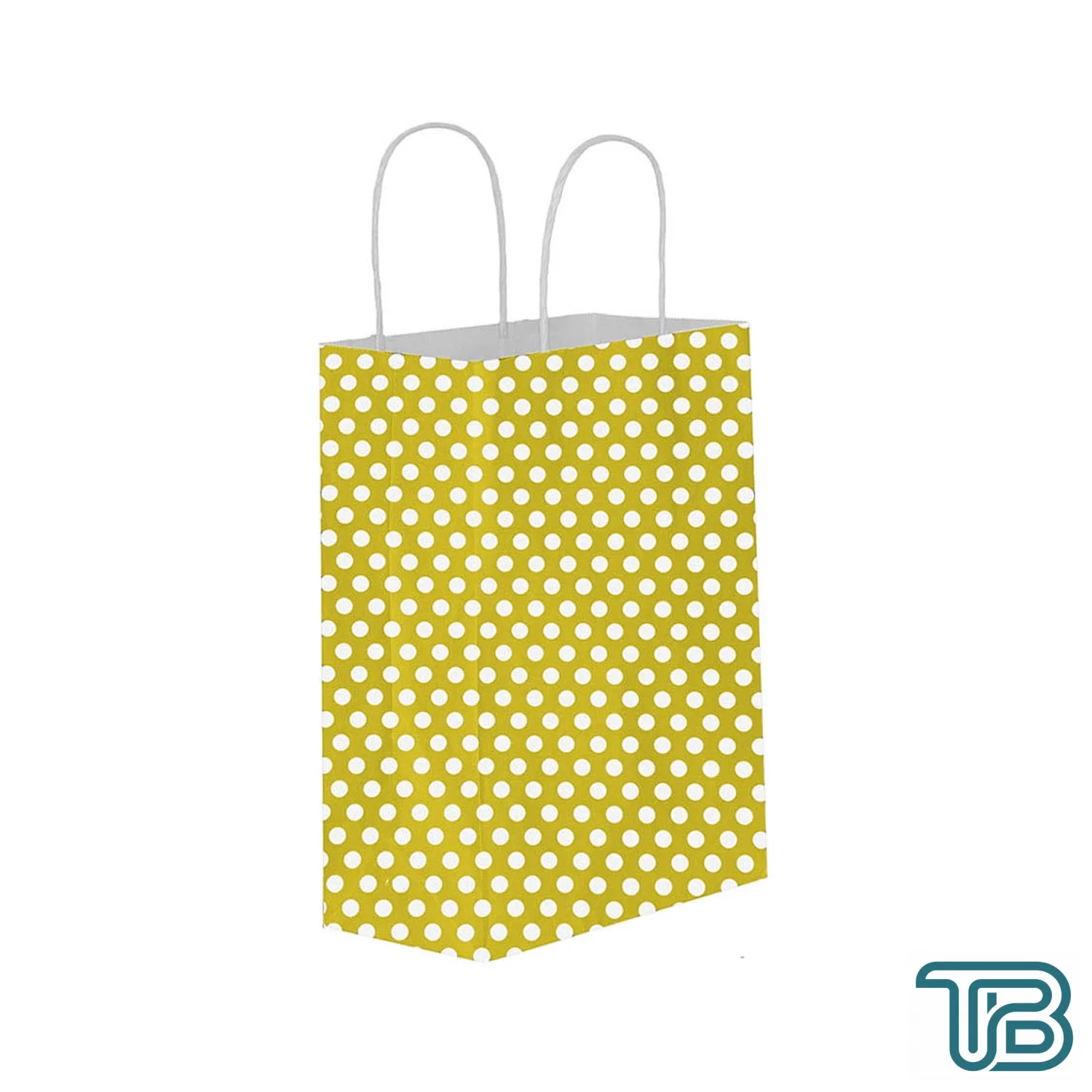 Kağıt Hediye Çantası Puantiyeli Büyük Boy 25X31 CM (25 Adet) Puantiyeli Sarı - Eminönü ToptanS | Ticaretin Kalbinden