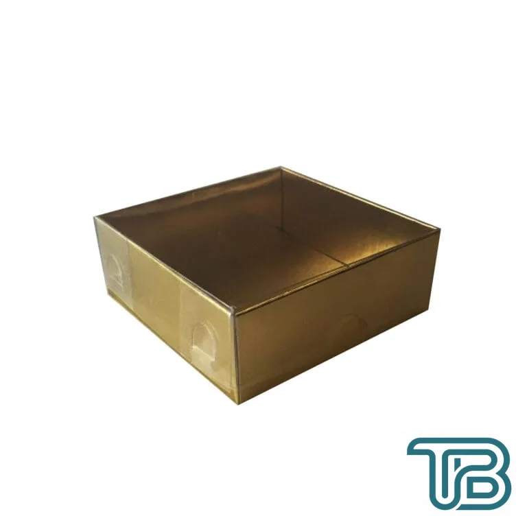 Asetat Kapaklı Karton Kutu 12X12X3 (50 Adet) Altın - Eminönü ToptanS | Ticaretin Kalbinden