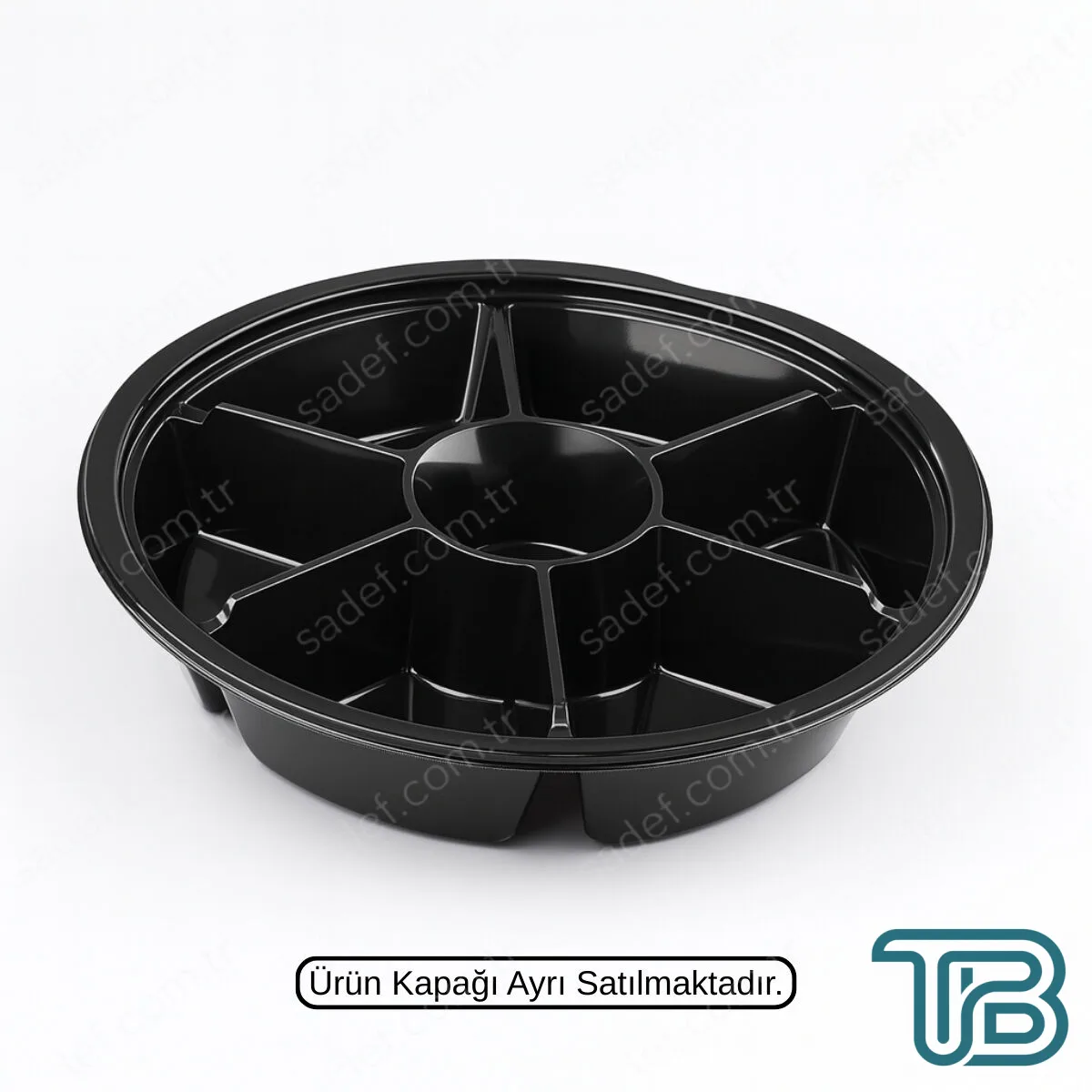 L-450-S LİMERA YUVARLAK 7 BÖLMELİ KAP SİYAH 33 GR 400 ADET