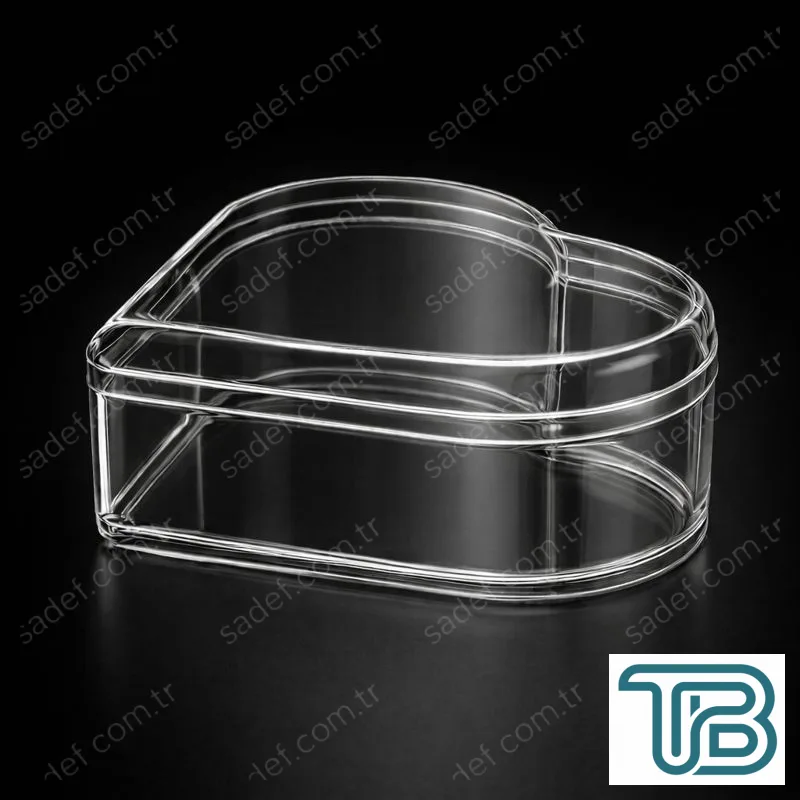 MAY336 KRİSTAL KALP KUTU 280 CC ŞEFFAF 180 ADET