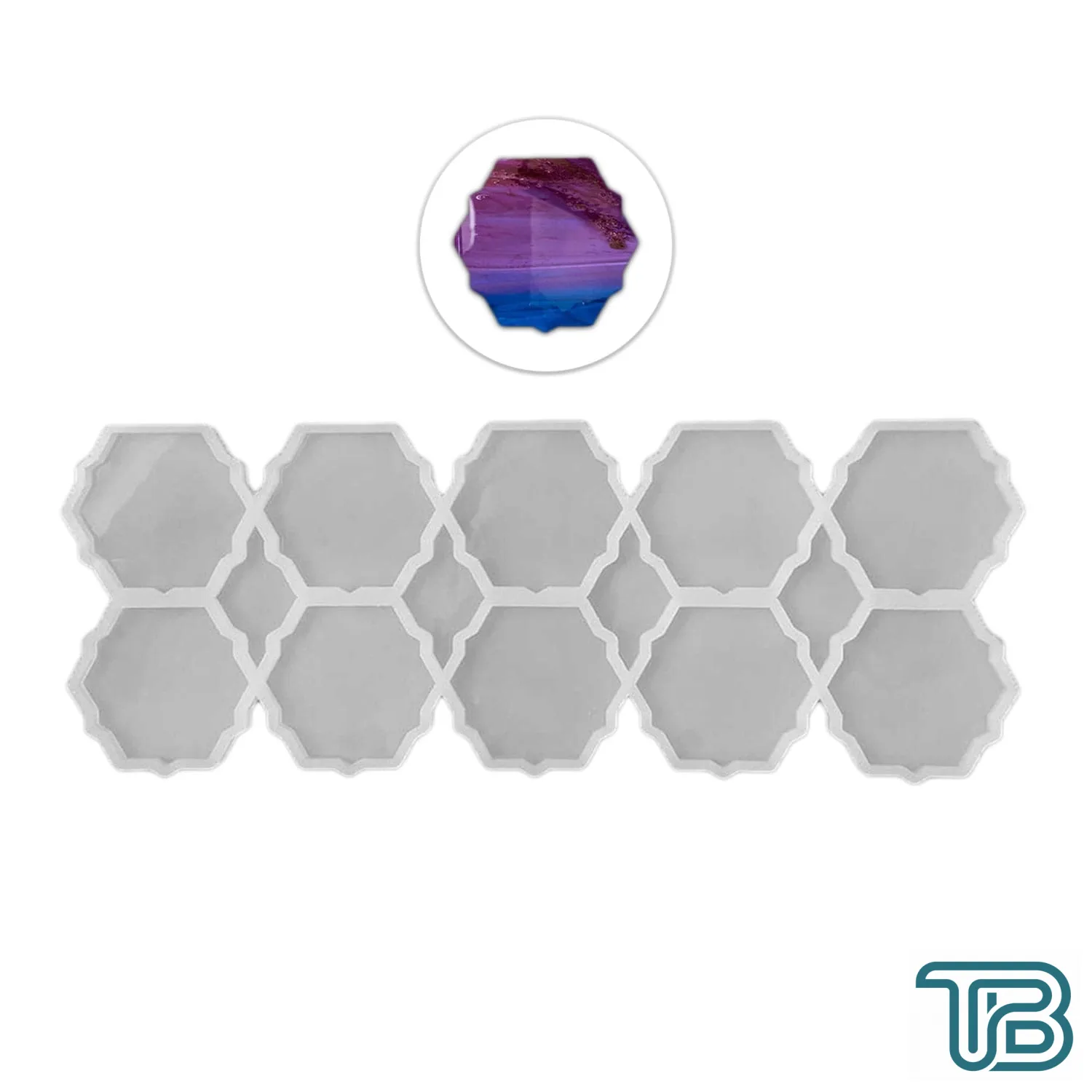 Epoksi Silikon Kalıp Altıgen Tırtıklı Kenar Bardak Altı Ve Magnet Kalıbı 6.8 CM 10 Lu - Eminönü ToptanS | Ticaretin Kalbinden