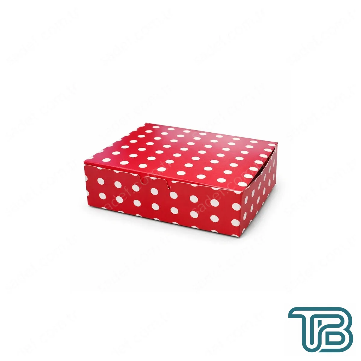 PUANTİYELİ FOLYOLU KURU PASTA KUTUSU 250 GR ( 14X12X4 ) CM 100 AD
