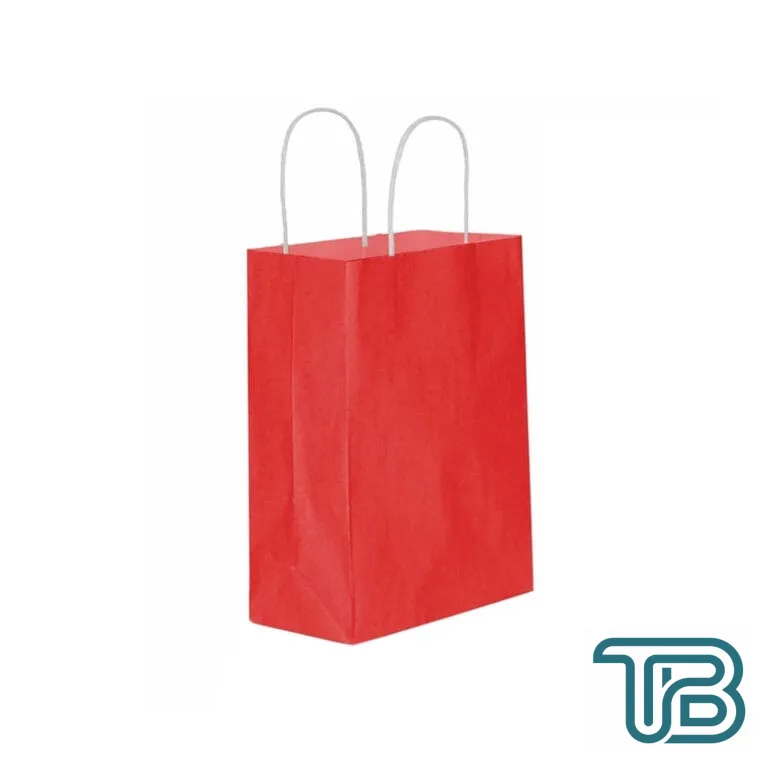 Kağıt Hediye Çantası Küçük Boy Düz Renk 18X24 Cm (25 Adet) Kırmızı - Eminönü ToptanS | Ticaretin Kalbinden