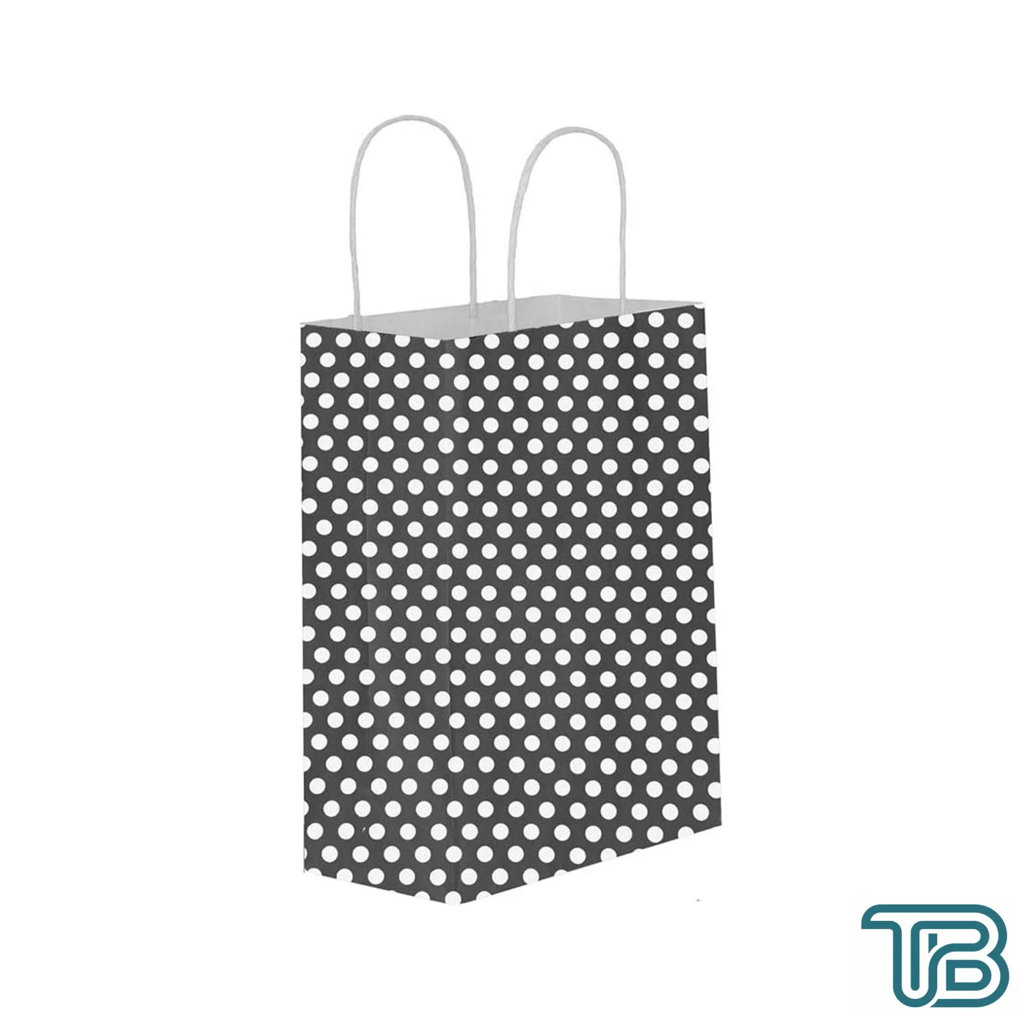 Kağıt Hediye Çantası Puantiyeli Büyük Boy 25X31 CM (25 Adet) Puantiyeli Siyah - Eminönü ToptanS | Ticaretin Kalbinden